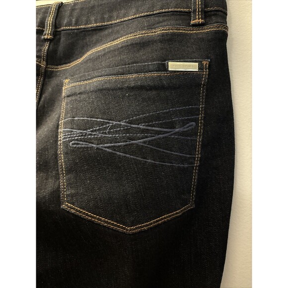 white black blue jeans womens boot leg 12R. Stretch - Picture 6 of 12